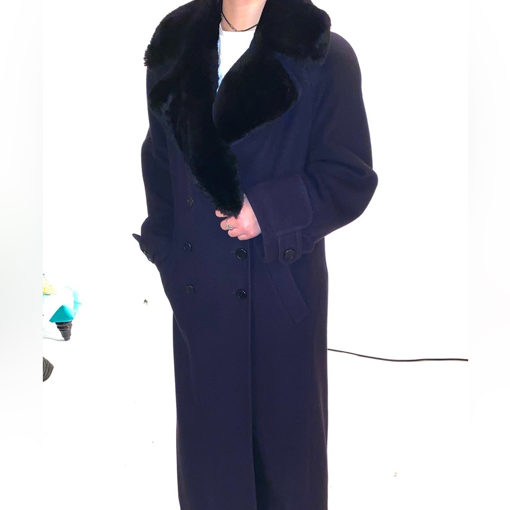 Navy Cashmere Vintage Searle Coat